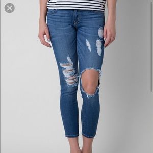Flying monkey ripped distressed denim jeans